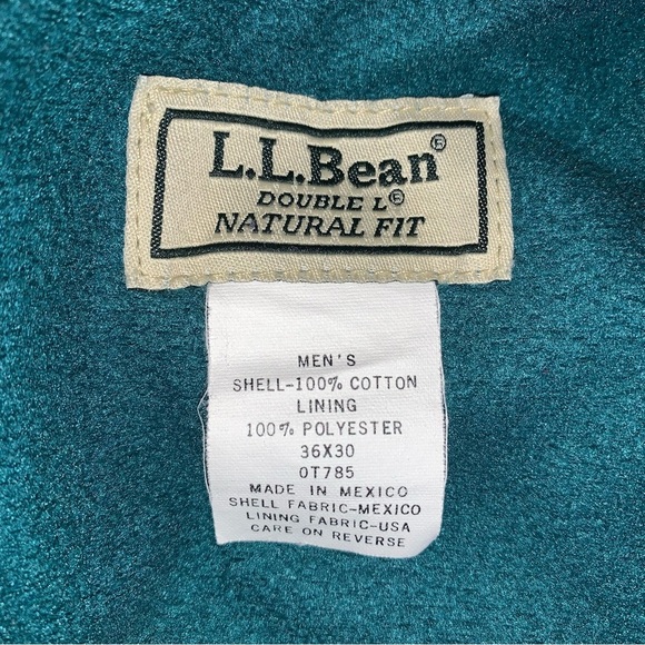 Vintage LL Bean Double L Denim Fleece Lined Jeans Mens 36x30 Natural Fit Blue - Picture 10 of 11